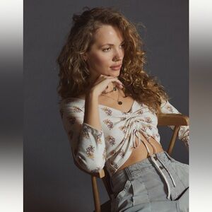 By Anthropologie Sabrina Cinched Top